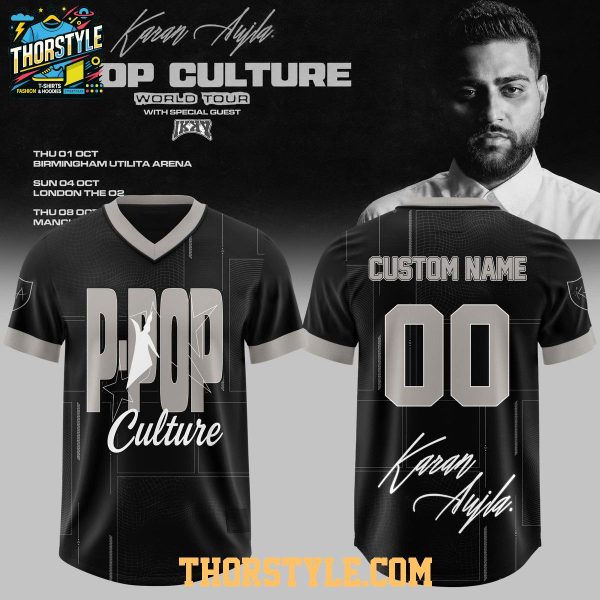 Karan Aujla P-Pop Culture World Tour 2026 Personalized Football Jersey