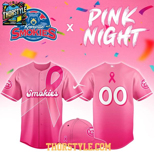 Knoxville Smokies Pink Night Fight Cancer 2026 MiLB Custom Jersey