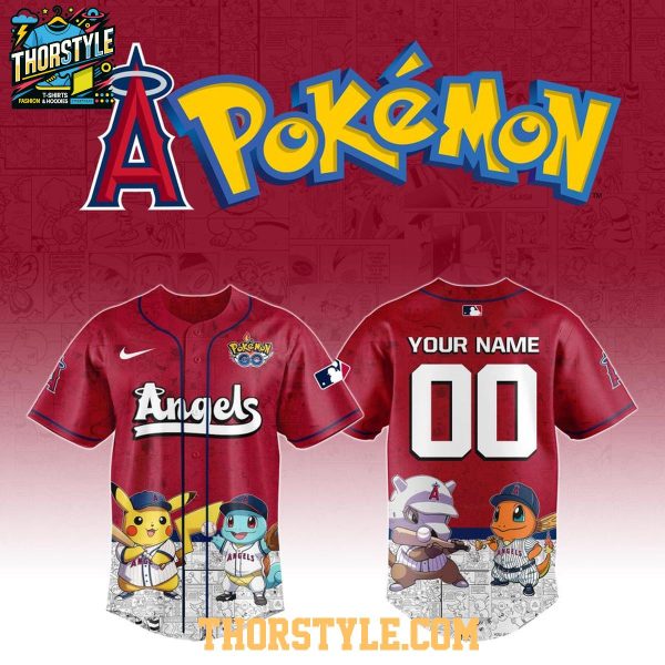 Los Angeles Angels Pokemon GO 2026 Game Custom Baseball Jersey