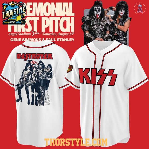 Los Angeles Angels x Kiss Band 2026 Destroyer’76 Night Baseball Jersey