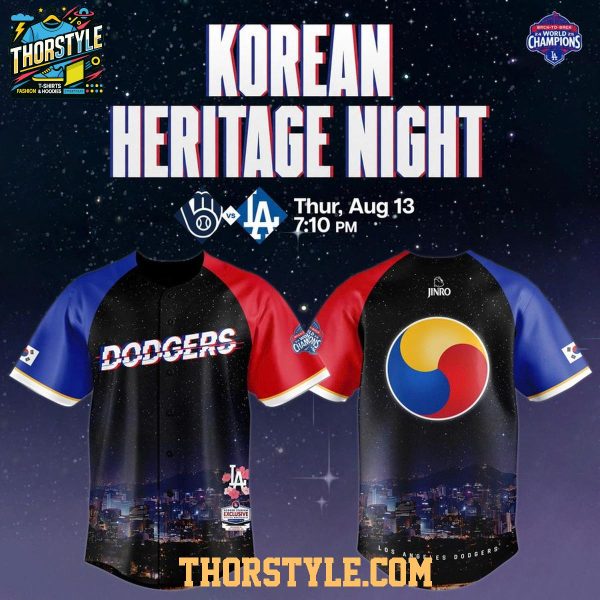 Los Angeles Dodgers 2026 Korean Heritage Night MLB Baseball Jersey