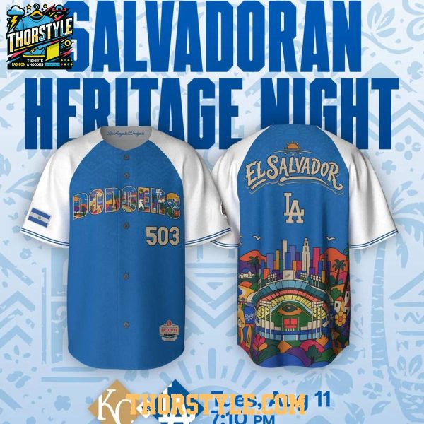 Los Angeles Dodgers Salvadoran Heritage Night 2026 The Proud Baseball Jersey