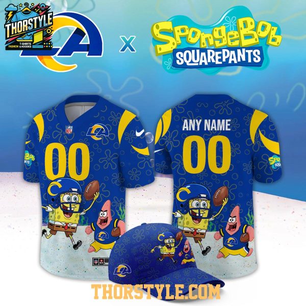 Los Angeles Rams x SpongeBob Squarepants 2026 Night Custom Football Jersey