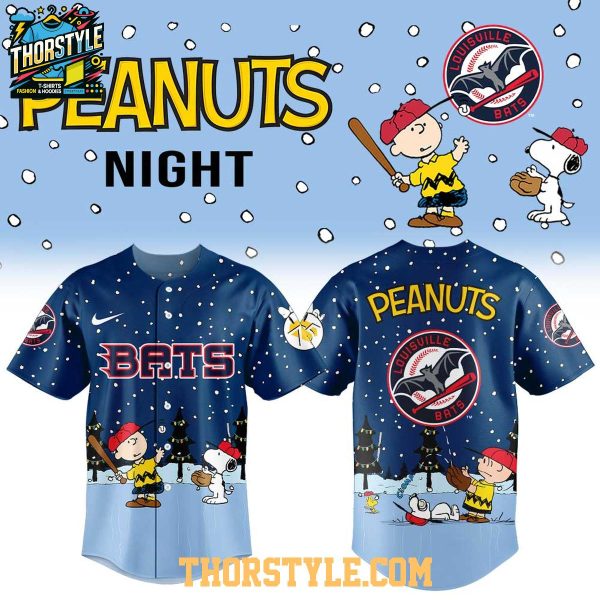 Louisville Bats Peanuts Night 2026 Christmas Game Snowy Baseball Jersey