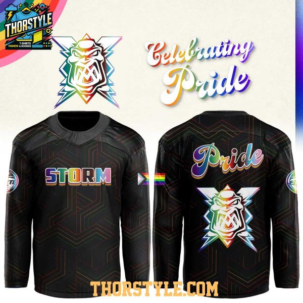 Manchester Storm x Pride Night 2026 Hockey Night Pereosnalized Jersey Black