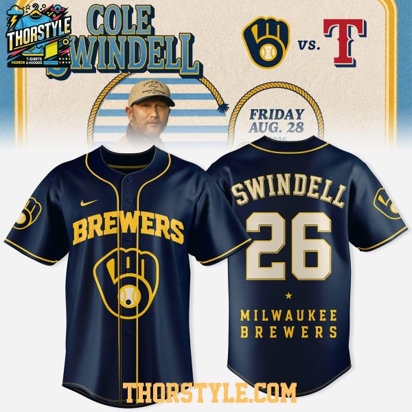 Milwaukee Brewers x Cole Swindell 2026 Night Personalized Baseball Jersey