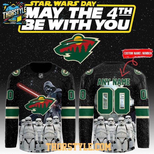 Minnesota Wild 2026 Star Wars Theme Game Night Custom Hockey Jersey