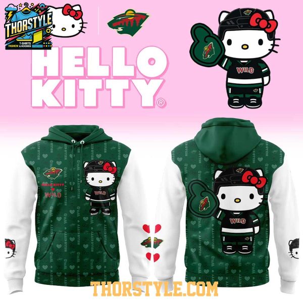 Minnesota Wild Hello Kitty 2026 Love Of Ice Night Hoodie T-Shirt