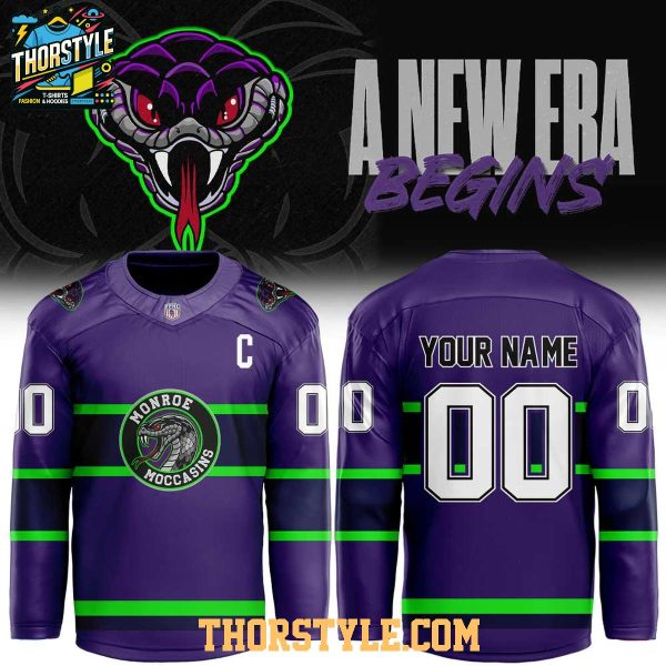 Monroe Moccasins New Season 2026 Collection Night Personalized Hockey Jersey