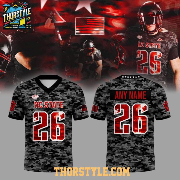 NC State Wolfpack 2026 Introducing New Uniform x Military Personalized Football Jersey