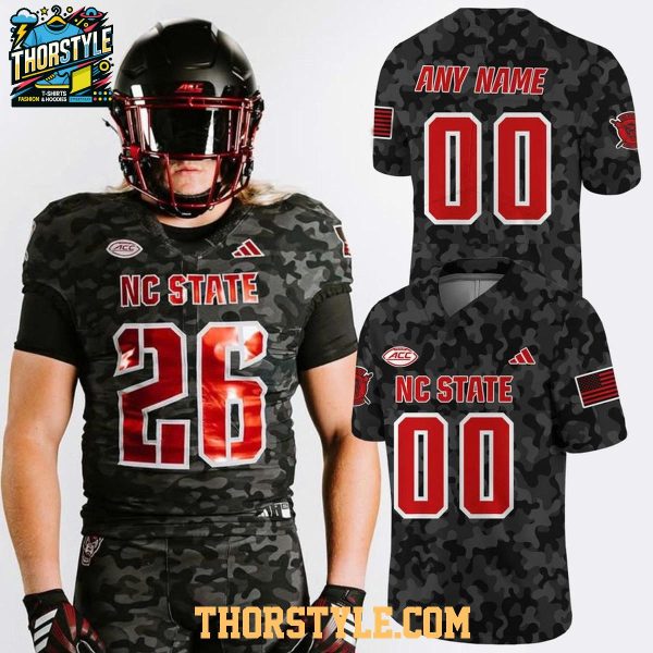 NC State Wolfpack 2026 Military Appreciation Personalized Football Jersey