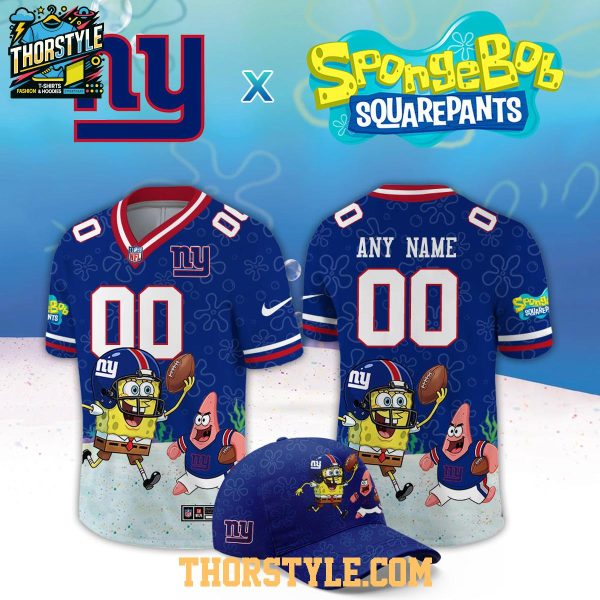 New York Giants x SpongeBob Squarepants 2026 Night Custom Football Jersey