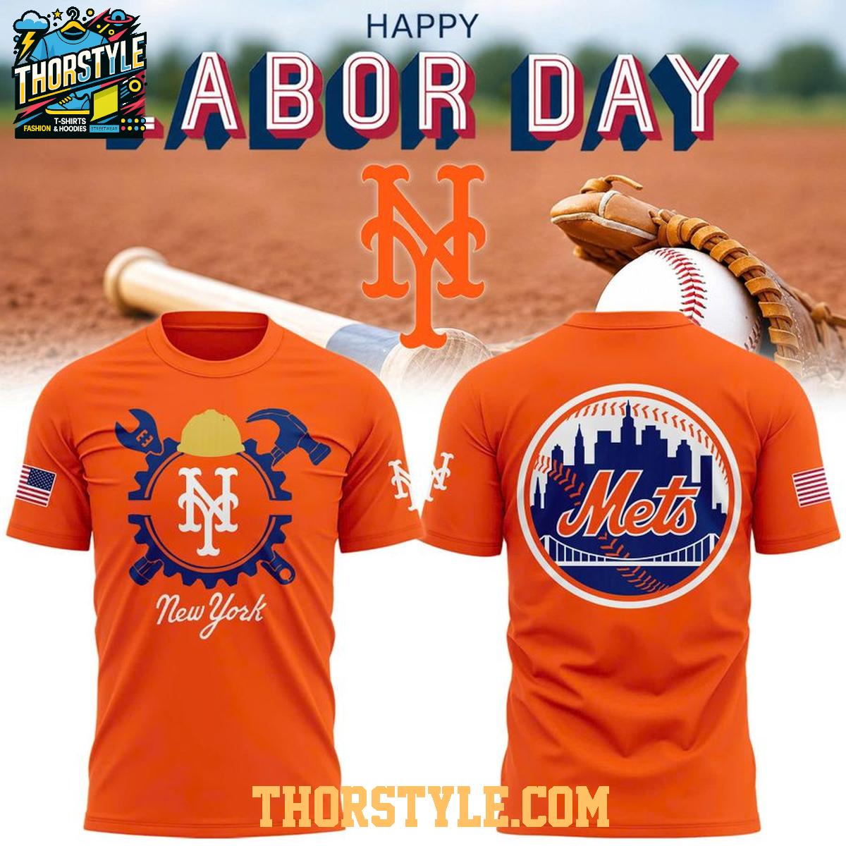 New York Mets 2026 Happy Labor Day Game Celebration Hoodie T-Shirt New York Mets 2026 Happy Labor Day Game Celebration Hoodie T-Shirt