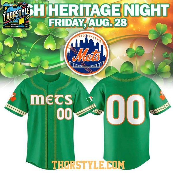 New York Mets 2026 Irish Heritage Green Shamrock Baseball Jersey Green