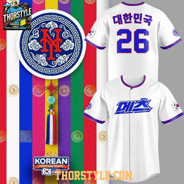 New York Mets x Korean Heritage Night 2026 MLB Personalized Jersey