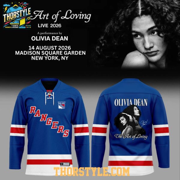 New York Rangers Olivia Dean The Art of Loving 2026 Night Hockey Jersey