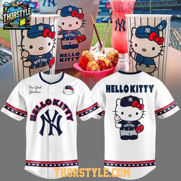 New York Yankees x Hello Kitty 2026 MLB Game August Personalized Baseball Jersey