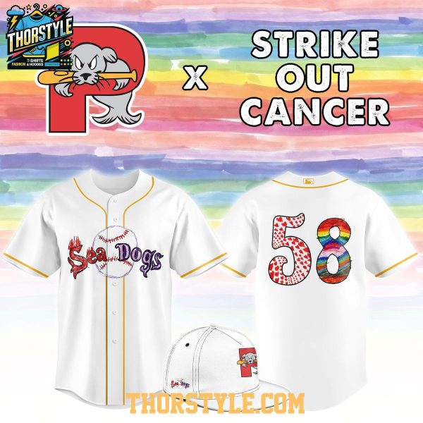 Portland Sea Dogs Strike Out Cancer 2026 Game Custom Baseball Jersey