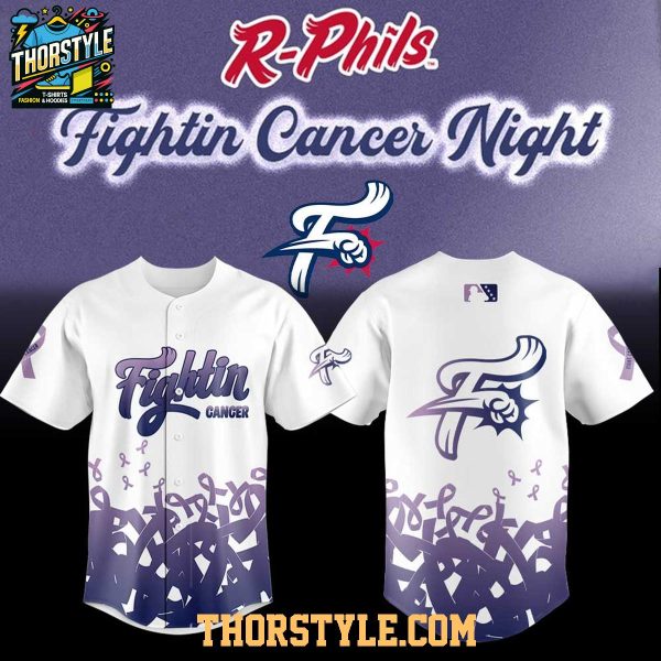 Reading Fightin Phils x Fight Cancer 2026 Night Personalized Baseball Jersey