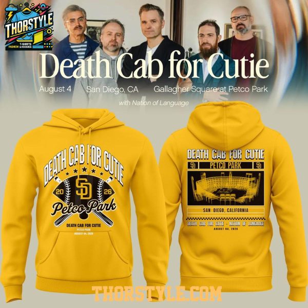 San Diego Padres Death Cab For Cutie I Built You A Tower World Tour 2026 Hoodie T-Shirt