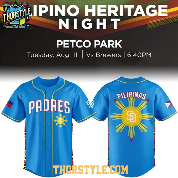 San Diego Padres x Filipino Heritage 2026 Pilipinas Night Personalized Jersey