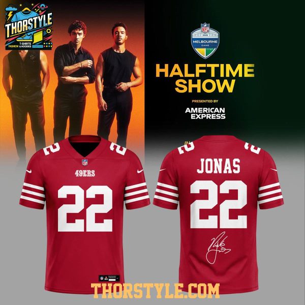 San Francisco 49ers Jonas Brothers 2026 Halftime Show Personalized Football Jersey