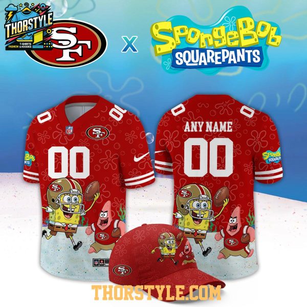 San Francisco 49ers x SpongeBob Squarepants 2026 Night Custom Football Jersey
