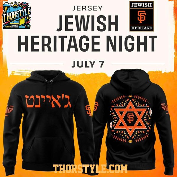 San Francisco Giants x 2026 Jewish Heritage Night Shalom Game Hoodie T-Shirt