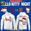 St. Louis Cardinals Hello Kitty Theme Game Night 2026 White Hoodie T Shirt
