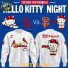 St. Louis Cardinals Hello Kitty Theme Game Night 2026 White Hoodie T Shirt