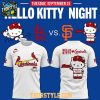 St. Louis Cardinals Hello Kitty Theme Game Night 2026 White Hoodie T Shirt