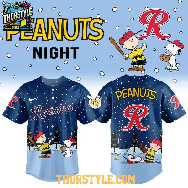 Tacoma Rainiers Peanuts Night 2026 Christmas Game Snowy Baseball Jersey