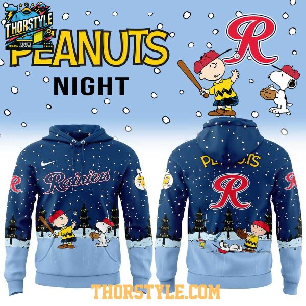 Tacoma Rainiers x Peanuts 2026 Christmas Night Snoopy Hoodie T-Shirt