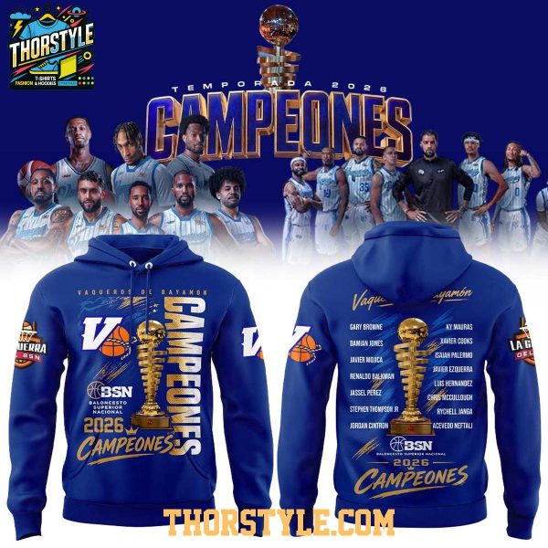 Vaqueros de Bayamon 2026 Champions List Players Back to Back Hoodie T-Shirt