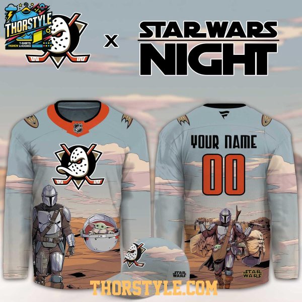 Anaheim Ducks Star Wars Night 2026 Grogu Game Custom Hockey Jersey