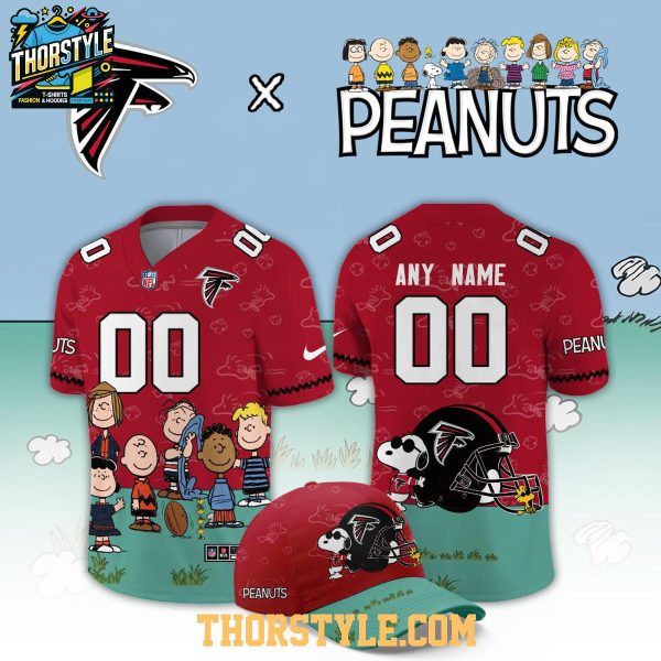 Atlanta Falcons Peanuts 2026 X-mas Snoopy Night Custom Football Jersey