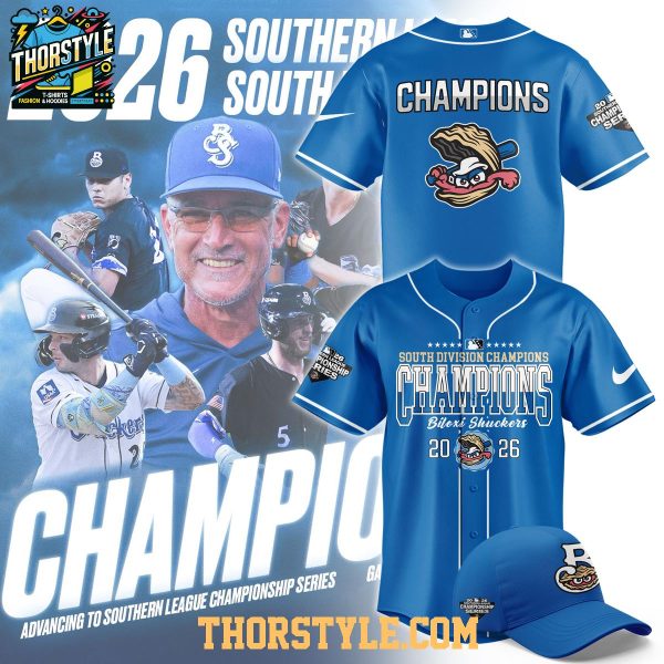 Biloxi Shuckers 2026 South Division Champions 2026 Baseball Jersey