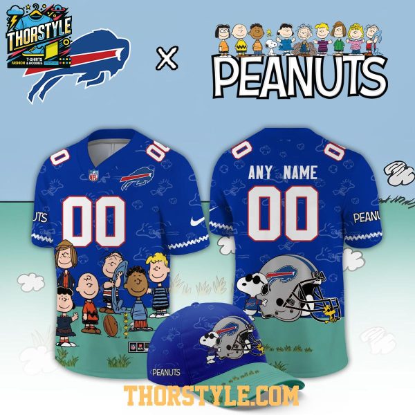 Buffalo Bills Peanuts 2026 X-mas Snoopy Night Custom Football Jersey