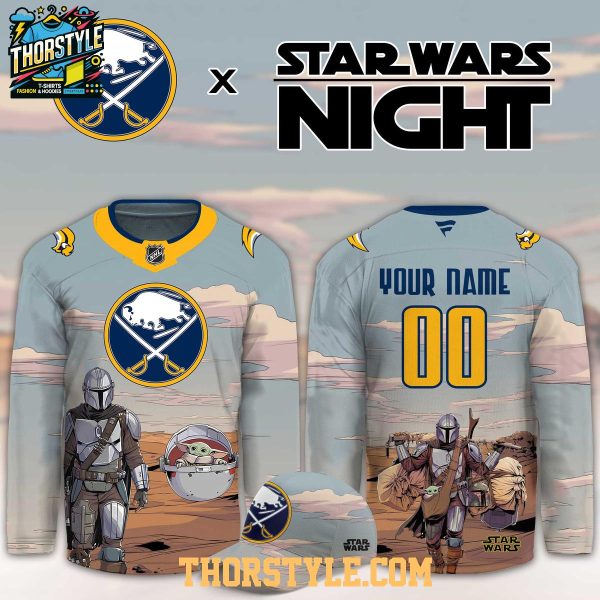 Buffalo Sabres Star Wars Night 2026 Grogu Game Custom Hockey Jersey