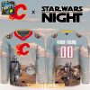 Calgary Flames Star Wars Night 2026 Grogu Game Custom Hockey Jersey