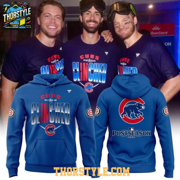 Chicago Cubs 2026 Postseason Clinched MLB Playoffs Hoodie T-Shirt