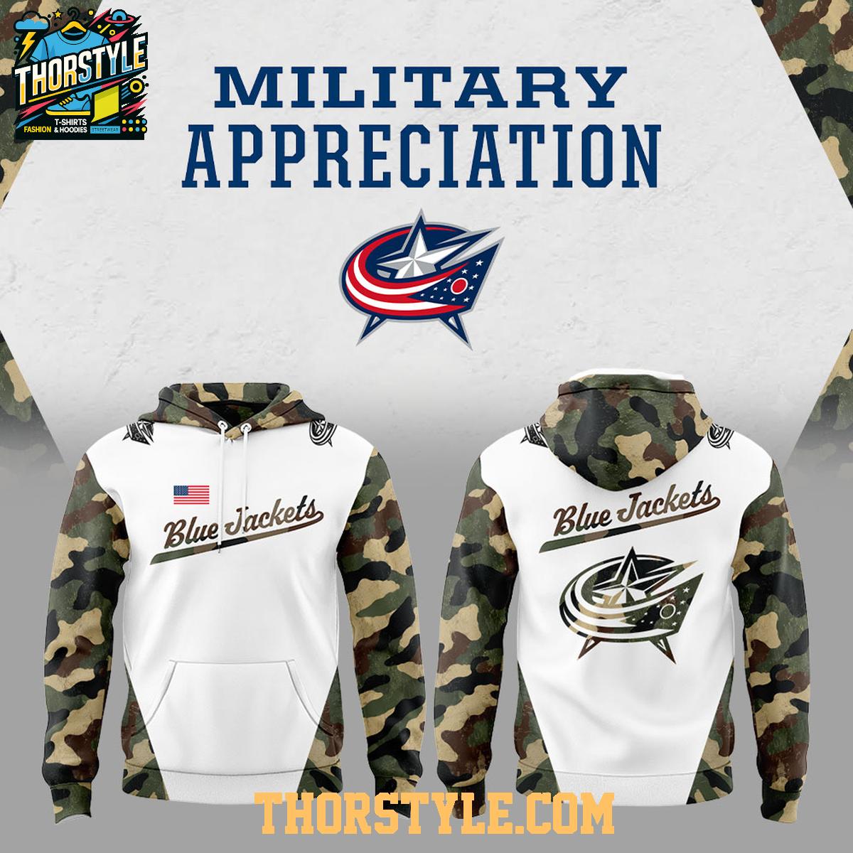 Columbus Blue Jackets x Military Appreciation Night 2026 Hoodie Shirts Columbus Blue Jackets x Military Appreciation Night 2026 Hoodie Shirts