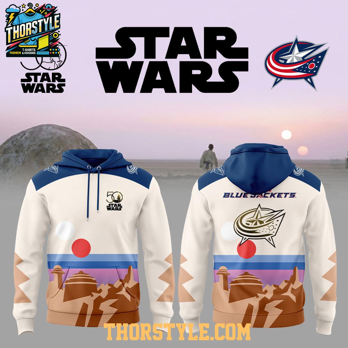 Columbus Blue Jackets x Star Wars Night 2026 Anniversary Hoodie Shirts Columbus Blue Jackets x Star Wars Night 2026 Anniversary Hoodie Shirts