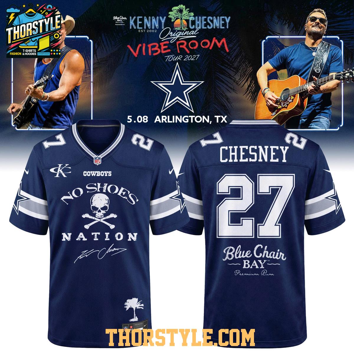 Dallas Cowboys Kenny Chesney The Original Vibe Room Tour 2027 Football Jersey Dallas Cowboys Kenny Chesney The Original Vibe Room Tour 2027 Football Jersey