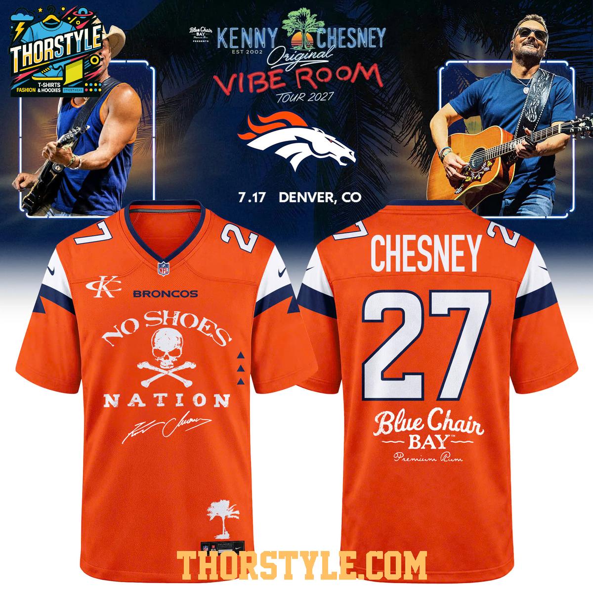 Denver Broncos Kenny Chesney The Original Vibe Room Tour 2027 Football Jersey Denver Broncos Kenny Chesney The Original Vibe Room Tour 2027 Football Jersey