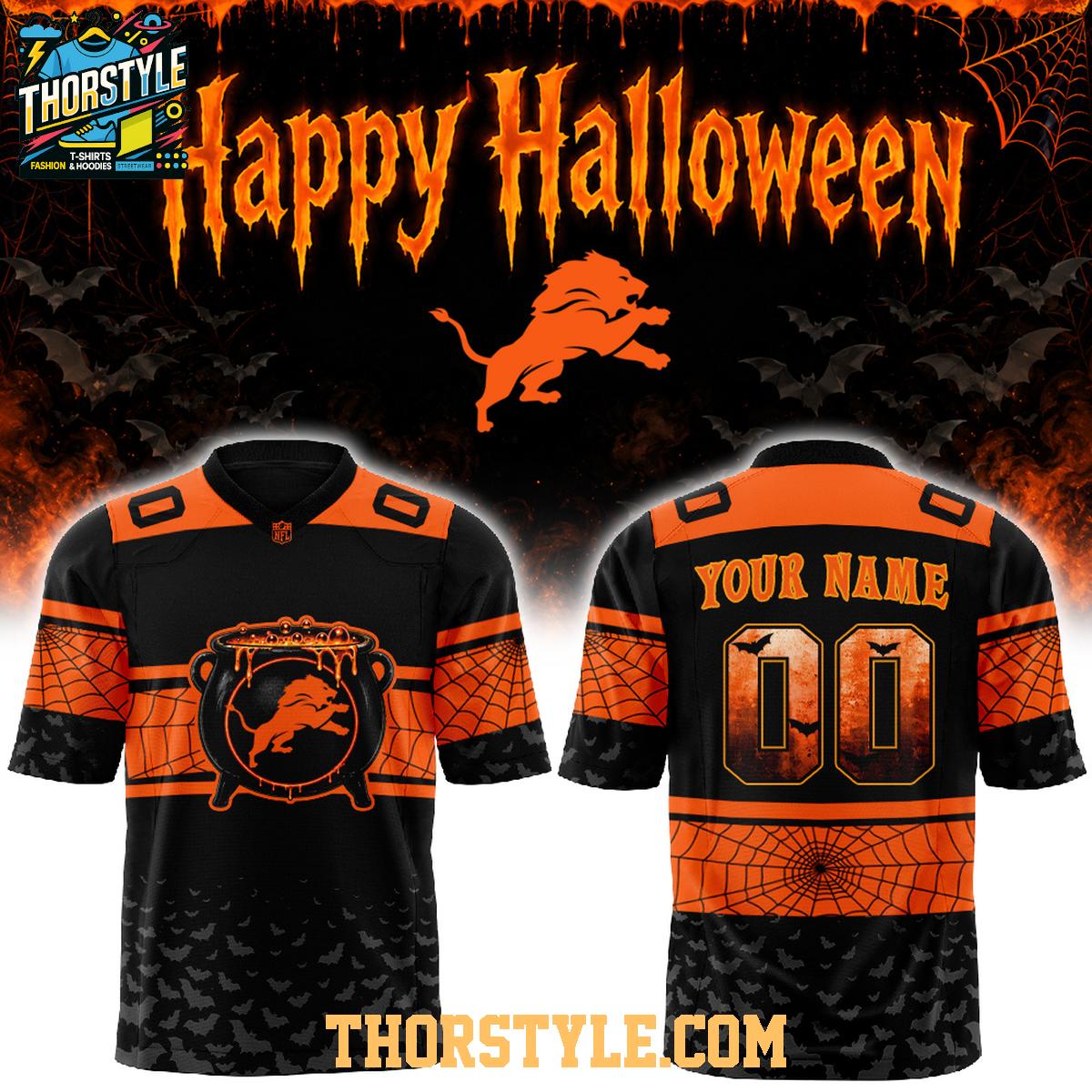 Detroit Lions Halloween Day 2026 Spooky Game Personalized Football Jersey Detroit Lions Halloween Day 2026 Spooky Game Personalized Football Jersey