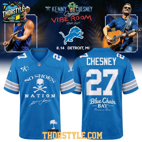 Detroit Lions Kenny Chesney The Original Vibe Room Tour 2027 Football Jersey