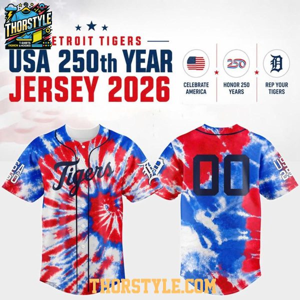 Detroit Tigers USA 250 Theme Game Night Baseball Jerseys 2026