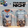 Edmonton Oilers Star Wars Night 2026 Grogu Game Custom Hockey Jersey
