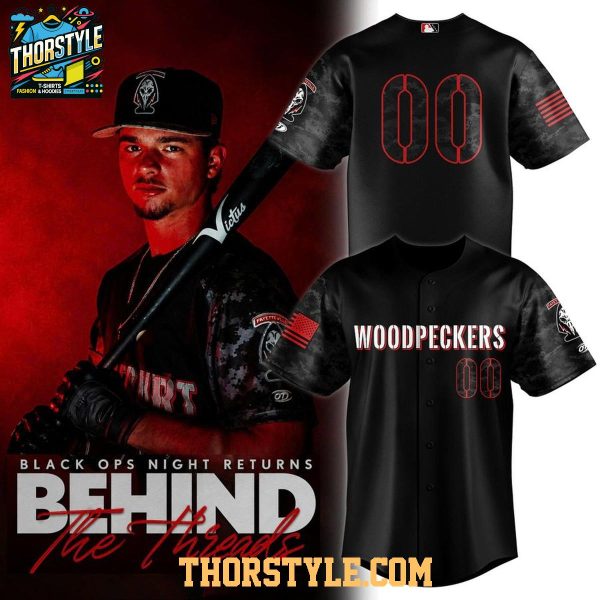 Fayetteville Woodpeckers 2026 Black Ops Night Theme Game Baseball Jersey